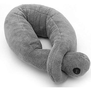Grijze vibrerende massagekussen, elektrische massagetherapie, zacht en comfortabel nekkussen, U-Shape Fatigue Muscles Fatigue Relief Kussen