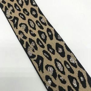 letter luipaardprint zebraprint jacquard elastische band kleur zwart korset taille elastische band accessoires-2-40mm-1M