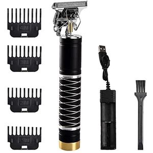Abbto T-mes trimmers voor mannen - Professionele tondeuses voor mannen, T-mes trimmer, professionele T Blade Zero Gapped Haartrimmer Verzorgingsset met kammen