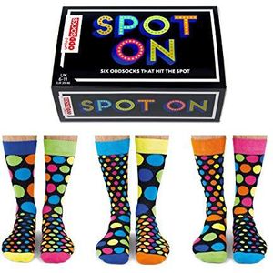 Spot On - Doos van 6 Heren Oddsocks - United Oddsocks, Veelkleurig, UK 6-11, EUR 39-46, US 7-12
