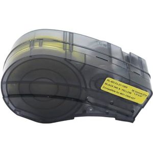MRHZKE Zwart op gele cartridge M21-1500-427, printerlint voor BMP21, BMP21-PLUS BMP21-LAB etikettering, compatibel met Datacom printer (10 stuks met chip)
