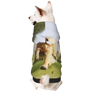 Golden Retriever Running Dog Hoodies Hond Sweatshirt Voor Kleine Honden Trui, Elastische Stof Is, Zacht en Warm Voor Het Dier En Gemakkelijk Te Dragen