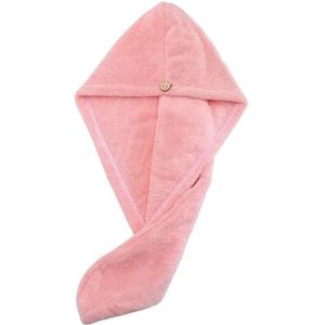 QAUUCP Droog Haar Hoed Vrouw Absorberend Sneldrogend Veeg Haar Handdoek Lange Haar Leuke Douche Cap Badkamer Accessoires Sneldrogende Handdoek Haar Drogen Cap (Enkele Laag-Poeder)