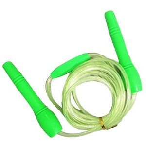 Glow in the Dark Springtouw, in Hoogte Verstelbare Multifunctioneel Stevig Lichtgevend Springtouw PVC-nachtlampje met Hoge Helderheid voor Training (Groente)