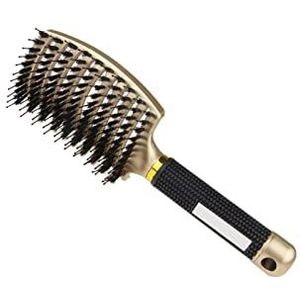 DieffematicSZ kam Hair Brush Scalp Massage Comb Women Wet Curly Detangle hair brush for Salon Hairdressing Styling Tools (Color : Metallic)