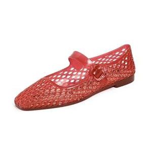 Sam Edelman Michaela Jelly Mary Jane platte damesschoenen, rood, maat 43, Rood, 43 EU