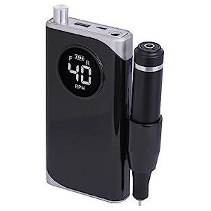 Elektrische nagelvijl, 40000 RPM nagelboormachine, draagbare elektrische nagelschuurmachine for manicure-freesset, gellakverwijderaargereedschap voor zowel natuurlijke als kunstnagels (Color : Nero,