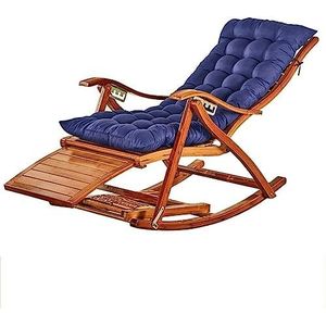 GEIRONV Draagbare Zero Gravity Recliner Stoelen, for Deck Beach Yard met kussen Verstelbare Lounger Recliners Outdoor Sun Lounger Chair Fauteuils (Color : Blue, Size : 48x100x63cm)