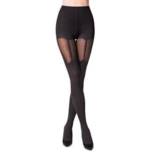 Selente Lovely Legs geraffineerde damespanty in jarretellook, verschillende modellen, zwarte kousenhouder, M