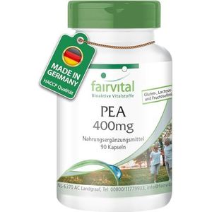 Fairvital | PEA 400 mg - 90 Capsules Palmitoylethanolamide - 3 maanden lang - Kwaliteit getest en veilig gedoseerd - 100% veganistisch - Made in Germany