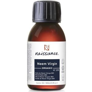 Naissance Koudgeperste Neemolie BIO (nr. 235) 100ml - Neem Olie - Natuurlijk, Ongeraffineerd, Gecertificeerd Biologisch, Veganistisch, Geen GGO