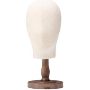 Pruikenhoofd Mannequin Hoofdmodel, Stoffen Hoofd, Staande Pruik Display Houder for Hoeden Hoofdtooi Cap Home(Antique color short)