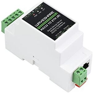RS232 to RJ45 Ethernet Converter Module,Industrial Rail-Mount Serial Server,TCP/IP To Serial Module,300~115200 BPS Baudrate,10 / 100M Auto-negotiation RJ45 Connector