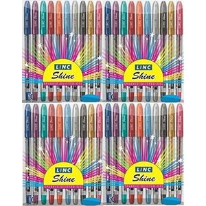 Linc Shine Sparkle Glitter Sparkle Gel Pen Set - Set van 4 (40 Pennen) - Koop Echte Pens alleen door E-Retail Deals. van Linc