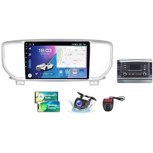 Voor Kia Sportage 4 QL 2018-2022 Android 13 Carplay Autoradio, 9 inch Scherm Radio Wireless Android Auto Bluetooth 5.0 Handsfree 4G WiFi FM/RDS/DAB+ Radio Achteruitkijkcamera + DVR(A,NF-6)