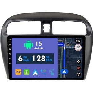 RoverOne Autoradio GPS voor Mitsubishi Mirage 6 2012-2018 Carplay Android Auto Stereo Hoofdeenheid Bluetooth WiFi Radio Speler Sat Navigatie