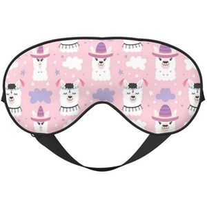 Cartoon Llama Alpaca Slaap Eye Mas Bijgewerkt Ontwerp Licht Blokkerende Night Eye Blinder Mannen Vrouwen Shift Werk Reizen