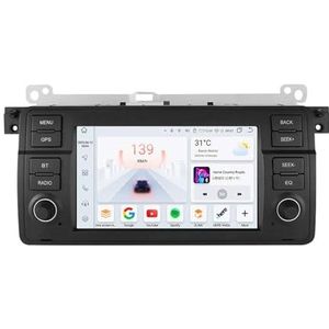 Android 15 Radio,voor BMW E46 1998-2006, 7 inch Touchscreen Autoradio met Wireless CarPlay Android Auto Bluetooth WIFI GPS-navigatie swc(B 4core(4G+64G))