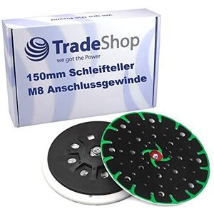 Trade-Shop Klittenbandschuurplaat/steunschijf zacht 150 mm, compatibel met Festool ETS 150/3 EQ, ETS 150/5 EQ, ETS EC 150/3 EQ, ETS EC 150/5 EQ, WTS 150/7