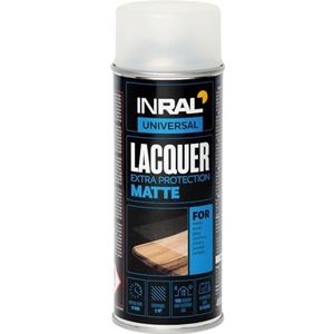 Inral Spray – sneldrogende transparante lak spray waterdicht - ideale spuitlak voor acryllak - hitte- en krasbestendige uv-lak voor doe-het-zelvers, houtbewerkers en kunstenaars