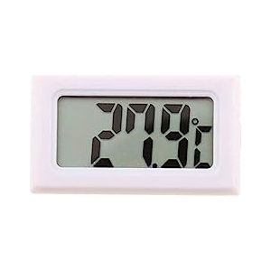 Mini Digitale LCD Indoor Thermometer Hygrometer Meter Met Waterdichte Probe Vochtigheidsmeter Sensor For Aquarium Instrumenten Gauge(No Wire White)