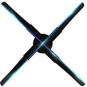 3D Hologram Fan, Hologram Fan Projector, 45cm 3D WiFi-hologramprojector LED Ventilator Holrographic Reclame Machine Imaging Lamp Remote Hologram Player for advertenties voor Winkel/Bar/Kerstmis/Hallow