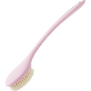 Shower Back Bath Brush, Never Moldy Shower Back Brush Back Scrubber, Men's and Women's Shower Back Brush (Color : Pink)
