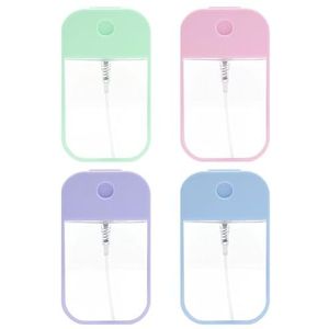 Vordpe 4 stuks mini-spuitflessen, 45 ml, kleine spuitfles, herbruikbaar, voor handsanitizer spray, handsanitizer, reizen, cosmetica, lichaamsverzorging, vloeistof, parfum