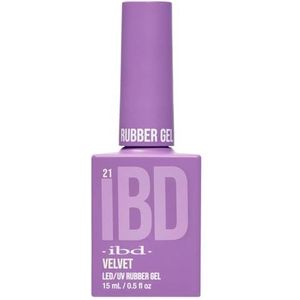 IBD Rubberen gel, fluweel, 15 ml, Made in USA, premium nagellak voor duurzame, natuurlijke manicure en gladde nagels, led/uv-lak
