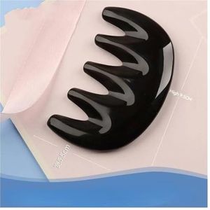 Natuurlijke Hoorn Gua Sha Massage Tool Huidverzorging & Massager Routine Schrapen Oog Hals Gezichtsfysiotherapie Set (Color : Meridian Comb)