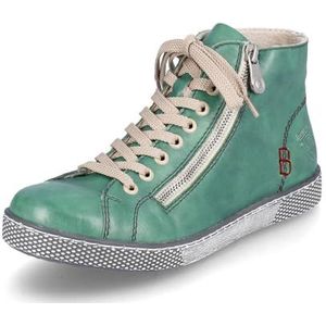 Rieker DAMES Veterschoenen Z1221, Vrouwen Sportieve veterschoenen,verwisselbaar voetbed,lage schoen,straatschoen,sneaker,Groen (grün / 53),41 EU / 7.5 UK