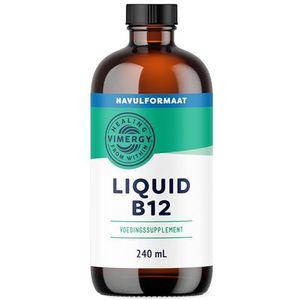 Vimergy Vitamine B12 Vloeibaar - Navulformaat 240 ml - Vegan Vit B12 - Ondersteunt Hersenenergie Zenuwstelsel - Natuurlijk Zoet - Geen Geraffineerde Suiker – Geen Gluten Non-GMO Keto/Paleo Vriendelijk