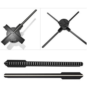 Hologram-waaier 3D-reclameprojector Wandmontage Wifi Led-teken Holografische lampspeler Holografische beeldlamp voor zakelijke winkelborden, bar, evenement, tentoonstelling(52cm 624LED)