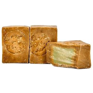 Carenesse Originele zeep ""Alep"" 2 x 200 g, 60% olijfolie en 40% laurierolie, handgemaakte natuurlijke zeep volgens traditie en lange rijping