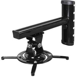 Projectorstandaard, Aluminiumlegering 360 graden projector-wandmontage Volledig beweegbare intrekbare universele projectorhangerbeugel(Black)