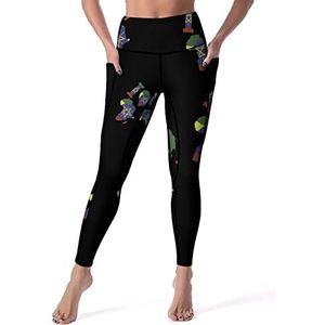 I Love Ethiopia Flag Afrika yogabroek voor dames hoge taille legging buikcontrole workout hardlopen legging L