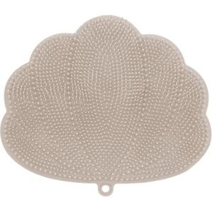 Siliconen voetenscrubber voor onder de douche, Siliconen voetscrubbermat met antislip zuignappen, veelkleurig(Khaki)