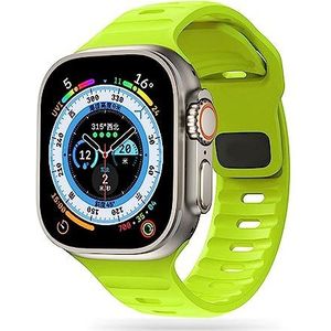 TECH PROTECT Iconband Line Armband - horlogebandje, sportarmband, reservearmband, siliconen band, zachte TPU, vervanging, compatibel met Apple Watch 4/5/6/7/8/SE/Ultra, limoen