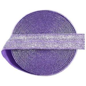 2 5 10 Yard 5/8"" 15mm Zilver Glitter Vouw Over Elastiek Spandex Bands Tapes Hair Tie Hoofdband Jurk Naaien Trim-Hyacinth-2 Yards