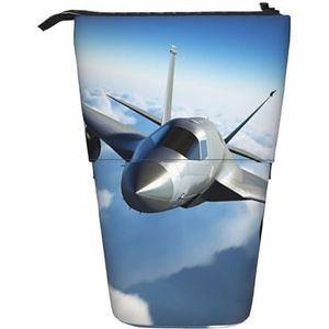 LHBWCVN Vliegende Vliegtuig Cosmetica Tas Staand Potlood Case Telescopische Potlood Tas Draagbare Potlood Houder Leuke Stand Up Potlood Pouch Pouch voor Vrouwen Mannen Reizen Portemonnee