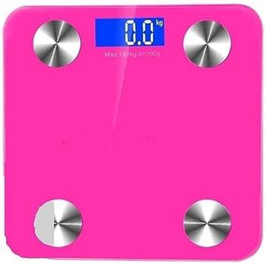 Intelligente Lichaamsvetweegschaal Bluetooth Intelligente Weegschaal Met Vetlichaamsweegschaal Gemakkelijk Te Gebruiken(Pink)