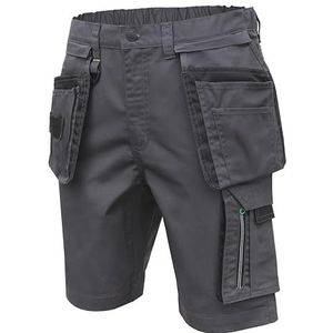 Högert Technik - LEMBERG shorts met zakken donkergrijs L (52) | korte herenbroek werkbroek | werkbroek mannen | EN ISO 13688