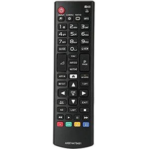 Universele Tv-afstandsbediening voor Vervangende Afstandsbediening voor TV 65UH950V 49LB550V 49UH610V 43LF590V 49UF640V 49LF590V, Zwart