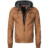 Indicode - Aaron Jacket - Leren Jack - Brown