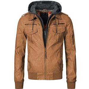 Indicode - Aaron Jacket - Leren Jack - Brown