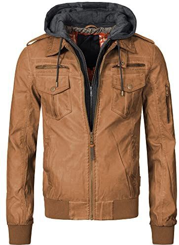 Indicode - Aaron Jacket - Leren Jack - Brown