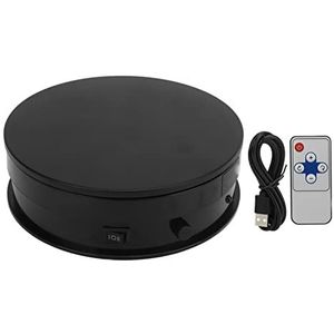 Gemotoriseerde Roterende Displaystandaard, 5,9 Inch / 3 Kg Belasting, 360 Graden Elektrisch Roterende Display Draaitafel Stille Fotografie Video-opnamerekwisieten voor Display (Zwart)