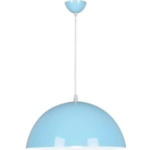 LANGDU Scandinavische eenvoudige kroonluchter Macaron kleur industriële kleine hanglamp moderne hangende verlichtingsarmaturen for keukeneiland eetkamer slaapkamer hal bar woonkamer (Color : Blue, S