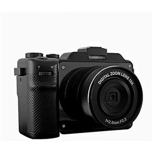 Videocamera, Groothoek 48MP Digitale Foto Camera Diy Frame for Achter Dual Lens Selfie Camcorder for Fotografie 18X 4K Video Camera(With 128G TF Card,Only Camera)