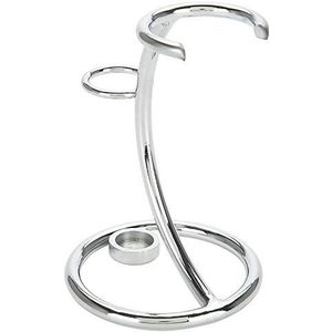 Scheermeshouder Scheergereedschapsset voor heren 2 IN 1 draagbare gebogen scheerkwast Handmatige houder voor scheermesjes(Silver)